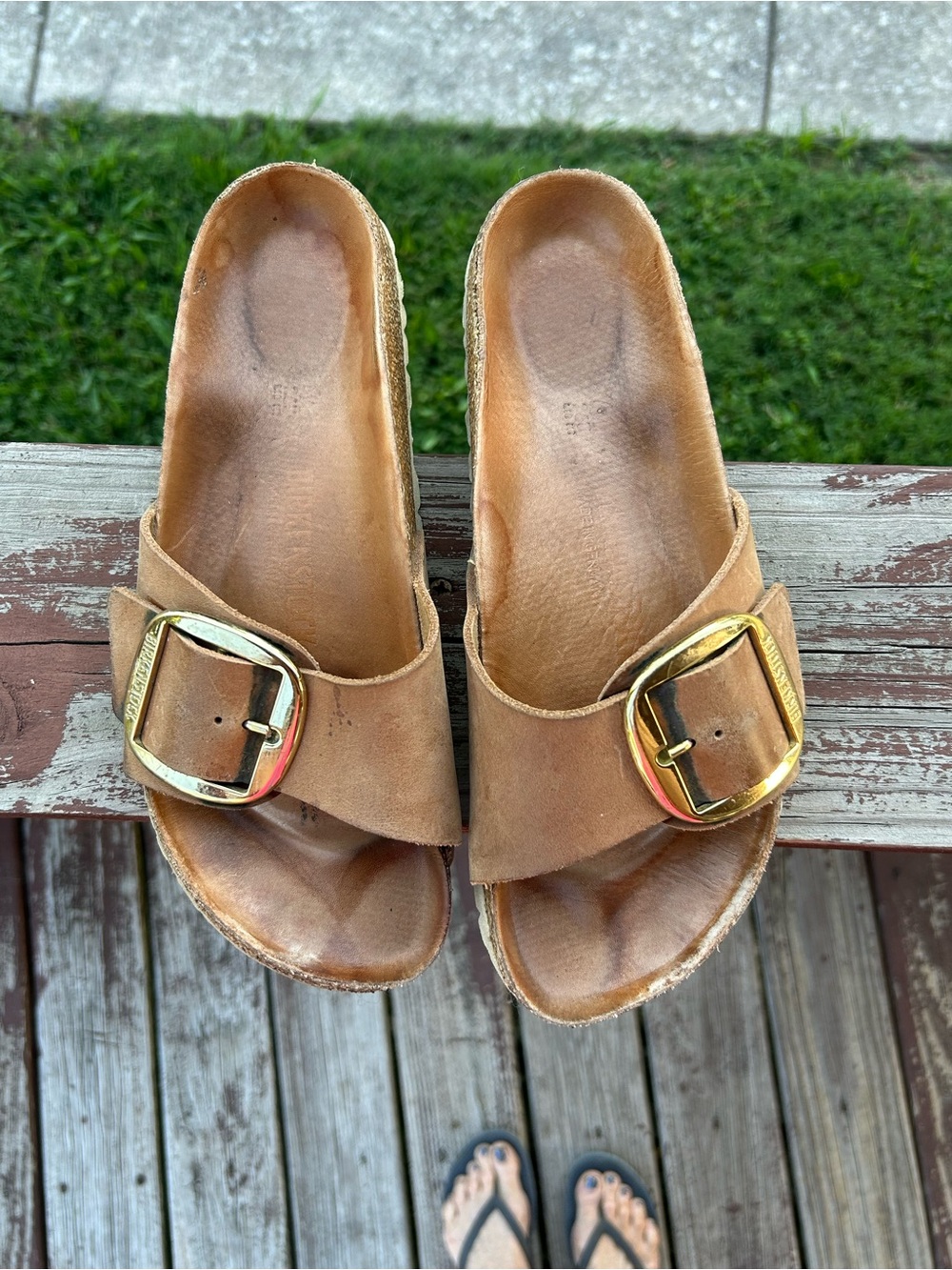 Women’s Birkenstock Madrid brown leather sandals Size 10